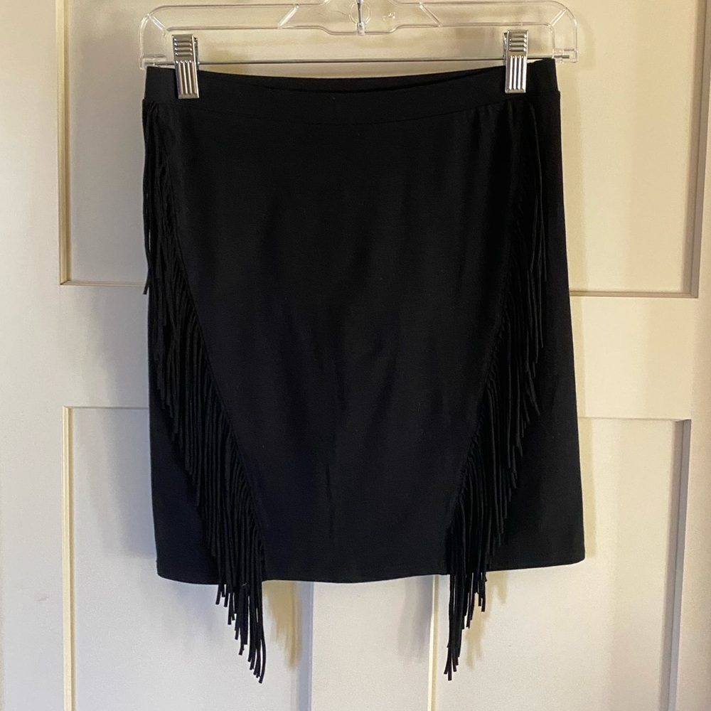 Express Fringe Mini Skirt